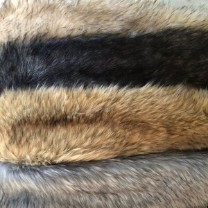 Хит продаж, 65 мм ворс, длина, многоцветная акриловая искусственная ткань из искусственного волка, плюшевая Трехцветная ткань из меха енота/ - Product Image 6