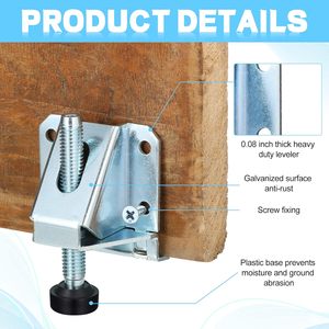 Patas Niveladoras Ajustables de Alta Resistencia para Muebles, M6 M10, Acero Inoxidable, Acero Laminado en Frío, Almohadilla de Goma Antideslizante para Gabinetes y Mesas - Product Image 5