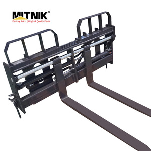 Attache pour chargeuse compacte MITNIK série <span class=keywords><strong>411</strong></span>, fourches à distance réglable, déplacement latéral, fourches latérales, pompe, meilleure qualité - Product Image 6
