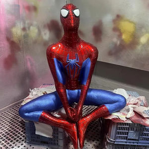 LED tamaño real Spider-<span class=keywords><strong>Man</strong></span> estatua resina artesanía invertida película personaje Spider-<span class=keywords><strong>Man</strong></span> escultura fibra de vidrio suspendido <span class=keywords><strong>Spidy</strong></span> escultura - Product Image 3