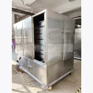 Industrial ice water dimple plates falling film chiller for cooling fresh products