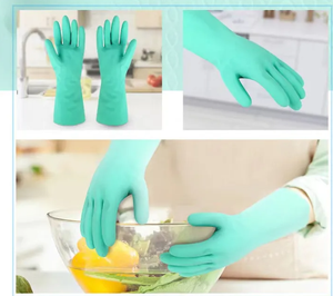 Gants résistants à l'huile, aux acides et aux alcalis au prix d'usine, protection, gants de protection en nitrile vert, gants industriels - Product Image 6