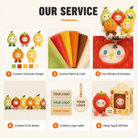 Peluche personnalisée en velours côtelé, jouet en peluche sur le thème des fruits, poupée de personnage pour la décoration de bureau scolaire