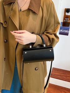 2026 Luxury Custom Designer Fashion Women's Handbag Single Strap <b>Small</b> Flap Logo Boston Bag Candy PU Portable Cover Closure - Product Image 3