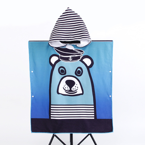 Adorable Serviette <span class=keywords><strong>de</strong></span> <span class=keywords><strong>Bain</strong></span> à Capuche pour <span class=keywords><strong>Bébé</strong></span>, Motif Dessin Animé, Sans Formaldéhyde, <span class=keywords><strong>Cape</strong></span> <span class=keywords><strong>de</strong></span> Plage Absorbante et Portable pour Enfants - Product Image 4