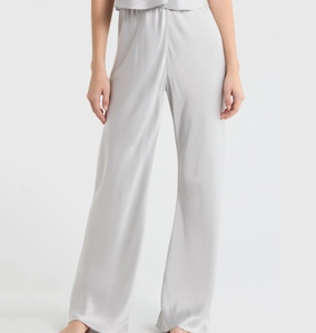 Pantaloni <span class=keywords><strong>da</strong></span> Jogging Morbidi per Donna, Pantaloni in Raso Personalizzati, Pantaloni Lisci Sostenibili, Pantaloni <span class=keywords><strong>da</strong></span> Pigiama Setosi Lavabili con Taglio Obliquo - Product Image 1