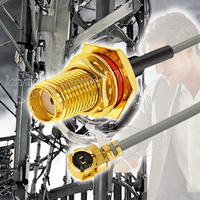 Câble adaptateur SMA femelle avec trou interne, connexion coaxiale RF pour modules WIFI/GSM/GPS/4G, câbles de communication