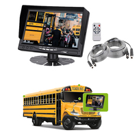 Moniteur LCD numérique HD 7 pouces d'usine OEM 2 CH miroir Flip avec caméra de recul fonction écran partagé pour camion DC 12V 24V