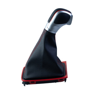 Levier de vitesses automatique Volkswagen Golf 7R, bouton de commande en cuir rouge, panneau décoratif LED, levier de vitesses ergonomique - Product Image 1
