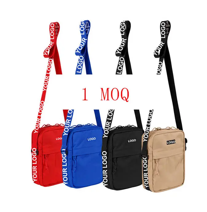 1MOQ OEM/ODM custom factory hot sale shoulder bag man nylon fabric small casual easy carry crossbody messenger bag for men bag