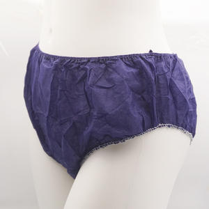 Biancheria intima monouso a triangolo di media ascesa blu bianco per pantaloni della tuta Sauna Non tessuti rosa per il massaggio del salone di bellezza Logo su - Product Image 2