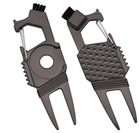 Nouvel outil de réparation de divot de golf de conception, outil de réparation de pas 6 en 1, accessoires de golf polyvalents