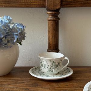 Service de <span class=keywords><strong>vaisselle</strong></span> rond en <span class=keywords><strong>porcelaine</strong></span> vintage, motif floral vert, assiettes, bols, tasses, mugs, plats, <span class=keywords><strong>vaisselle</strong></span> <span class=keywords><strong>française</strong></span> - Product Image 5