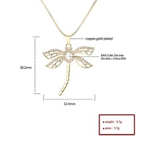 Kalung Liontin Capung Berkualitas Tinggi Harga Kompetitif dari Golden Supplier, Perhiasan Fashion Terbaru