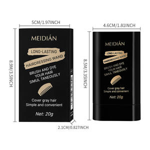 Bâtonnet de coloration capillaire instantanée noir végétalien, qualité cosmétique, longue tenue, non gras, couvre rapidement les cheveux blancs, résistant à l'eau - Product Image 3