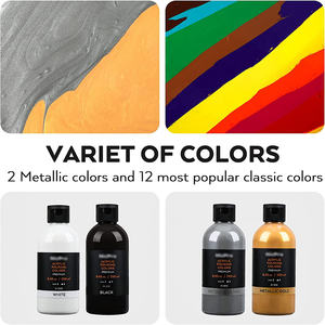 صبّ الأكريليك غير السام الاحترافي من أجل رسم متوسط الورق على القماش الزجاجي - Product Image 6