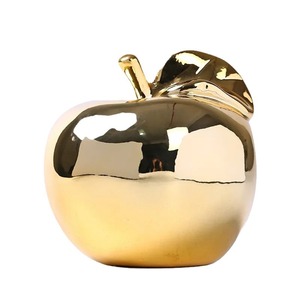 Moderno Simple creativo de cerámica chapado en oro hogar esmaltado sala de estar estudio joyería manzana vino gabinete Decoración - Product Image 1