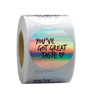 Custom <strong>Printable</strong> Sheet <strong>Roll</strong> <strong>Vinyl</strong> Paper Waterproof Laser Hot Aluminum Foil Holo Hologram Holographic Security Logo Sticker Label - Product Image 2