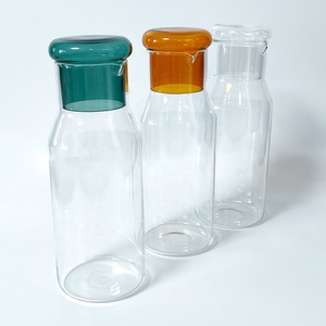 Jarra de Agua de Vidrio de Gran Capacidad, Diseño Único para el Verano, con Tapa y Boquilla, para Café, Jugos y Bebidas Frías - Product Image 2