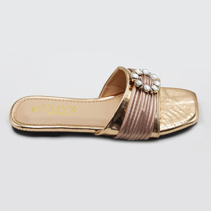 Nouvelles Sandales Plates <span class=keywords><strong>Femme</strong></span> Tendance, Claquettes et Chaussures à Cristaux pour Dames, Vente en Gros Usine, <span class=keywords><strong>Meilleur</strong></span> Prix, Sandales <span class=keywords><strong>de</strong></span> Loisirs pour Femmes - Product Image 4