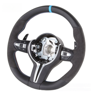 Volante in Pelle Alcantara M Sport Personalizzato per <span class=keywords><strong>BMW</strong></span> F10 F15 F16 F20 F25 F30 F31 F34 F36 M3 F80 M4 F82 X5 E70 E72 E90 E92 - Product Image 3