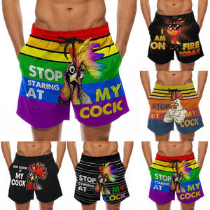 Pantalones <span class=keywords><strong>de</strong></span> <span class=keywords><strong>playa</strong></span> para hombre Fun 3D Turkey Head Print Swimming Trunks Spoof Banana Casual Beach Pattern Shorts - Product Image 4