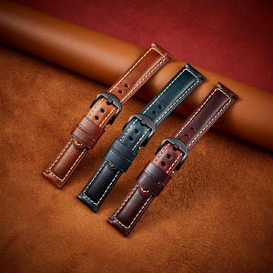 Correa de reloj de cuero genuino Vintage de fábrica 22mm 24mm 26mm CAMBIO DE Color correa de reloj de cuero de vaca italiana pulsera para <span class=keywords><strong>Panera</strong></span> - Product Image 1
