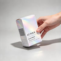 Emballage personnalisé écologique réutilisable pour produits de soin de la peau, emballage holographique artisanal, emballage imprimé personnalisé, étiquette privée personnalisée