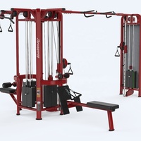 Machine de musculation commerciale cinq postes multi-jungle, structure en acier, sûre, réglable, certifiée CE, poids utilisateur max. 260 kg