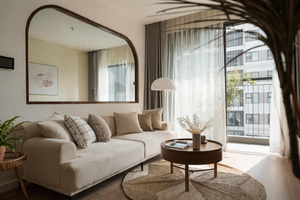 Elegant Two Seat Couch 220x85cm <b>Wooden</b> <b>Frame</b> Foam Fabric <b>Sofa</b> Minimalist Vietnam Design - Product Image 5