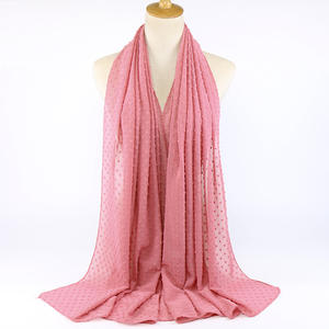 CCY 2023 nouvelle malaisie indonésie ethnique femmes en peluche boule en mousseline de soie longue enveloppement châles foulard musulman dubaï prière Hijab - Product Image 4