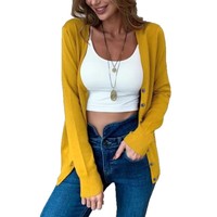 Neuer Europäisch-Amerikanischer Cross-Border Strickcardigan mit Drehknöpfen für den Außenhandel, Langarm, Dünn, Frühling