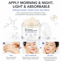 Private Label Glucan Gezichtscrème Hyaluronzuur Niacinamide Diep Hydraterende Verzorgende Lichtmakende Pigmentatie Revitaliserende
