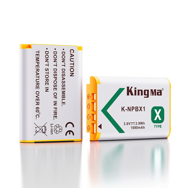 KingMa NP-BX1 Battery 1090mAh for Sony Cyber-shot DSC-RX100 I II III IV V VI VII ZV-1 ZV-1II HDR-AS300 RX1R Camera Battery