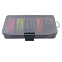 Ensemble d'Appâts de Pêche Palmer 76 Pièces 208g TEXAS RIG Boîte Complète avec Têtes Plombées et Leurres Souples pour Eau Douce et Salée
