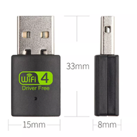 Adaptateur WiFi USB 2.0 300 Mbps avec chipset RTL8192 pour ordinateur portable, Kali Linux, pilote gratuit, émetteur/récepteur de signal 2,4 GHz