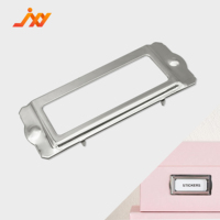Vente en gros de porte-cartes de visite en métal nickelé fente pour étiquette poignée de tiroir décoration de boîte à fichiers 82mm X 32mm modèle JXY marque Q082