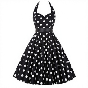 Vestido Formal de Verano para Mujer, Elegante, Translúcido, con Estampado de Puntos, Asimétrico, Marca NPF - Product Image 3