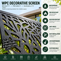 Panneaux d'écran de jardin en composite pour l'extérieur, écran décoratif avec matériau WPC pour l'aménagement paysager des cours et des jardins