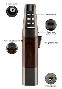 Logotipo personalizado de lujo a prueba de viento recargable Gas antorcha encendedor <span class=keywords><strong>Cocina</strong></span> Barbacoa vela Camping Jet llama recta encendedor de <span class=keywords><strong>butano</strong></span> - Product Image 3