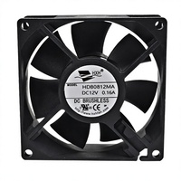 Ventilateur de refroidissement électrique 8025 24V/12V DC avec roulement à billes et pales en plastique pour équipement onduleur solaire, certifié OEM ODM ROHS