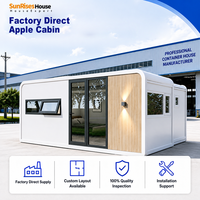 Maison modulaire préfabriquée entièrement équipée de type Apple Cabin pour l'hébergement des clients dans les campings