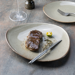 Ofen wechsel Gold Nordic Style graues Porzellan Umwelt freundliches FARB Geschirr Western Keramik für Restaurant Porzellan Geschirrset - Product Image 2