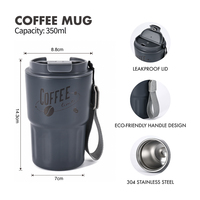 Bouteille isotherme sous vide en acier inoxydable 300ml/400ml/600ml, sans BPA, anti-fuite, avec paille, pour café et eau