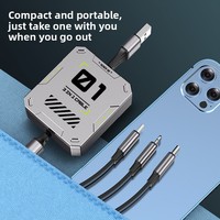 Nouveau câble de données Type-C 6A, charge rapide 100W, gaine en alliage d'aluminium TPE, longueur 1,2 m, garantie 12 mois, connecteurs un-à-trois/Micro USB