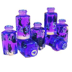 Botella de Poción de Resina con Forma de Gato para D&D, Dados de Juego de Rol TRPG, Dados de Veinte Caras con Esquinas Redondeadas para Juegos de Mesa COC - Product Image 5