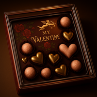 Boîte à chocolat en carton de maïs personnalisée pour la Saint-Valentin avec fentes, finition mate et impression UV dorée pour l'emballage alimentaire