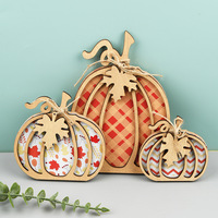 Décoration d'automne personnalisée : Panneau décoratif en bois en forme de citrouille, style ferme campagnarde, pour la récolte, ornement de table, de maison ou de cuisine