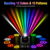 Lampu Panggung LED Moving Head Beam 130W dengan DMX512, Aktif Suara, Auto Run, 12 Warna, 15 Gobo, Prisma untuk DJ, Klub, dan Pesta