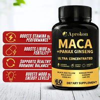 Cápsulas de Raíz de Maca de Alta Calidad OEM, Cápsulas de Panax Ginseng, Suplemento de Raíz de Maca Negra, Roja y Amarilla